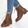 Anna Field Winter Boot - Bottines À Lacets - Coffee