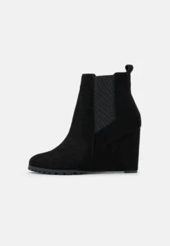 Anna Field Leather Winter Boot - Bottines À Talons Hauts - Black