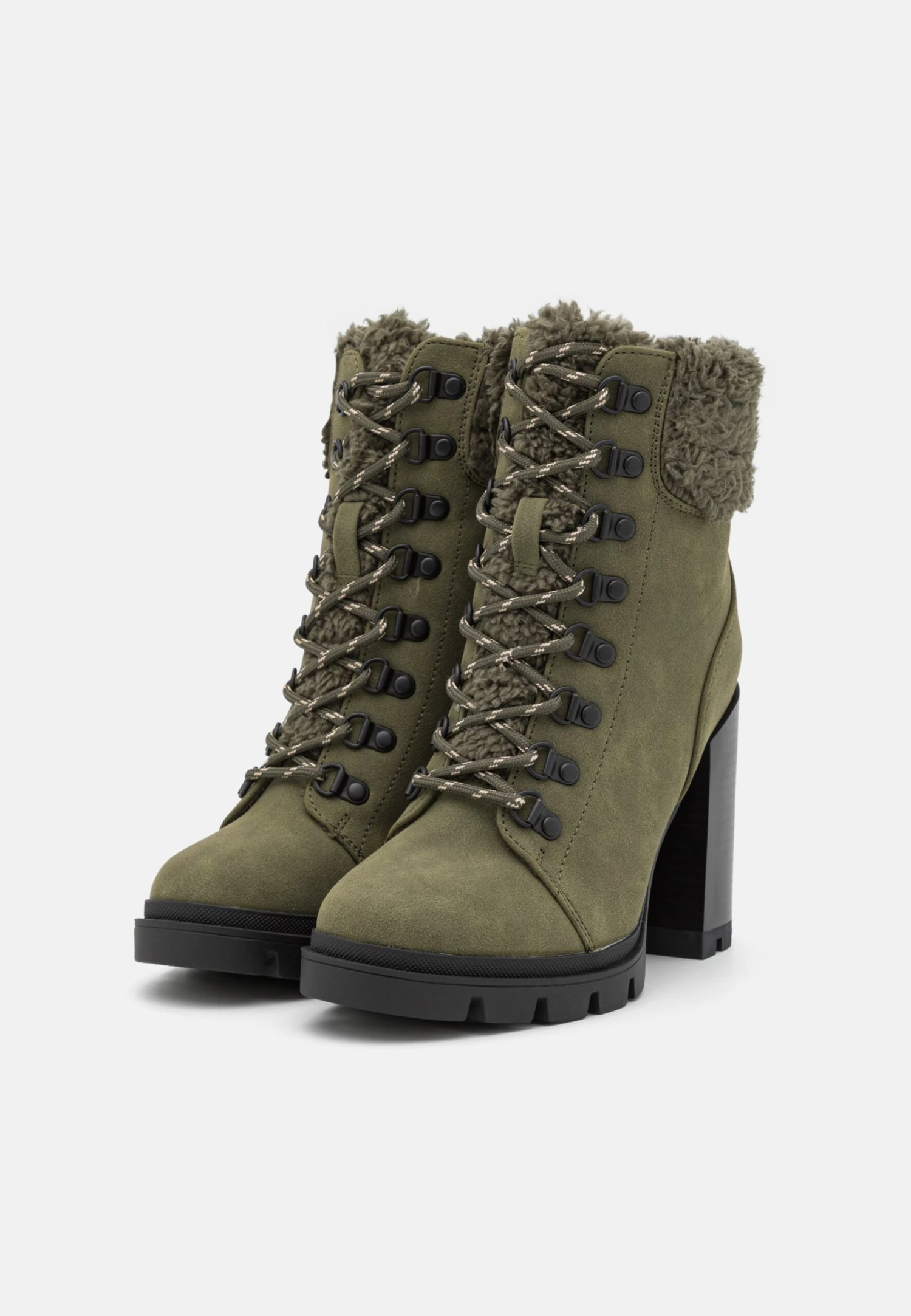 Anna Field Leather - Bottines À Lacets - Khaki – Image 3