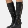 Anna Field Bottes Compensées - Black
