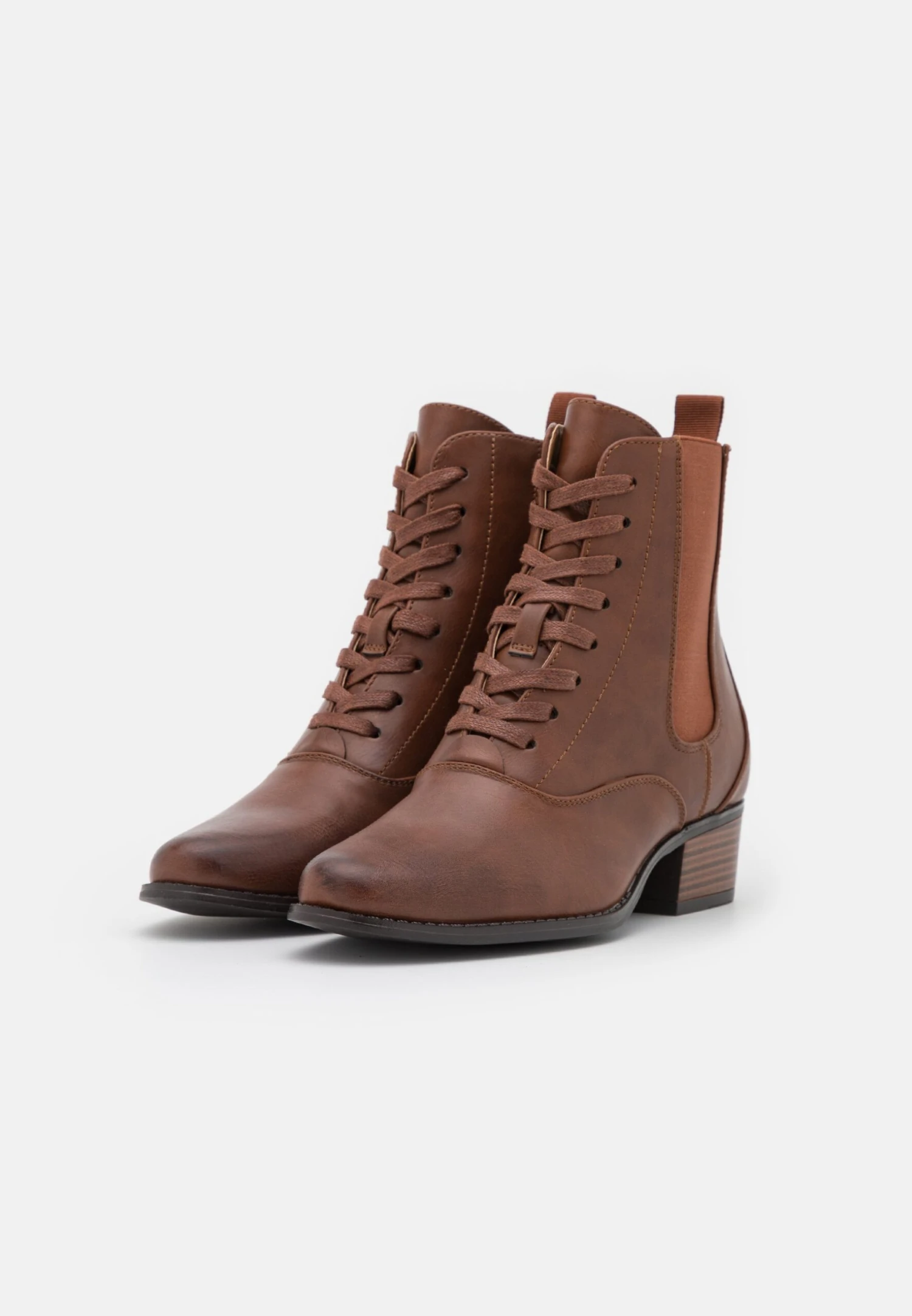 Anna Field Bottines À Lacets - Cognac – Image 3