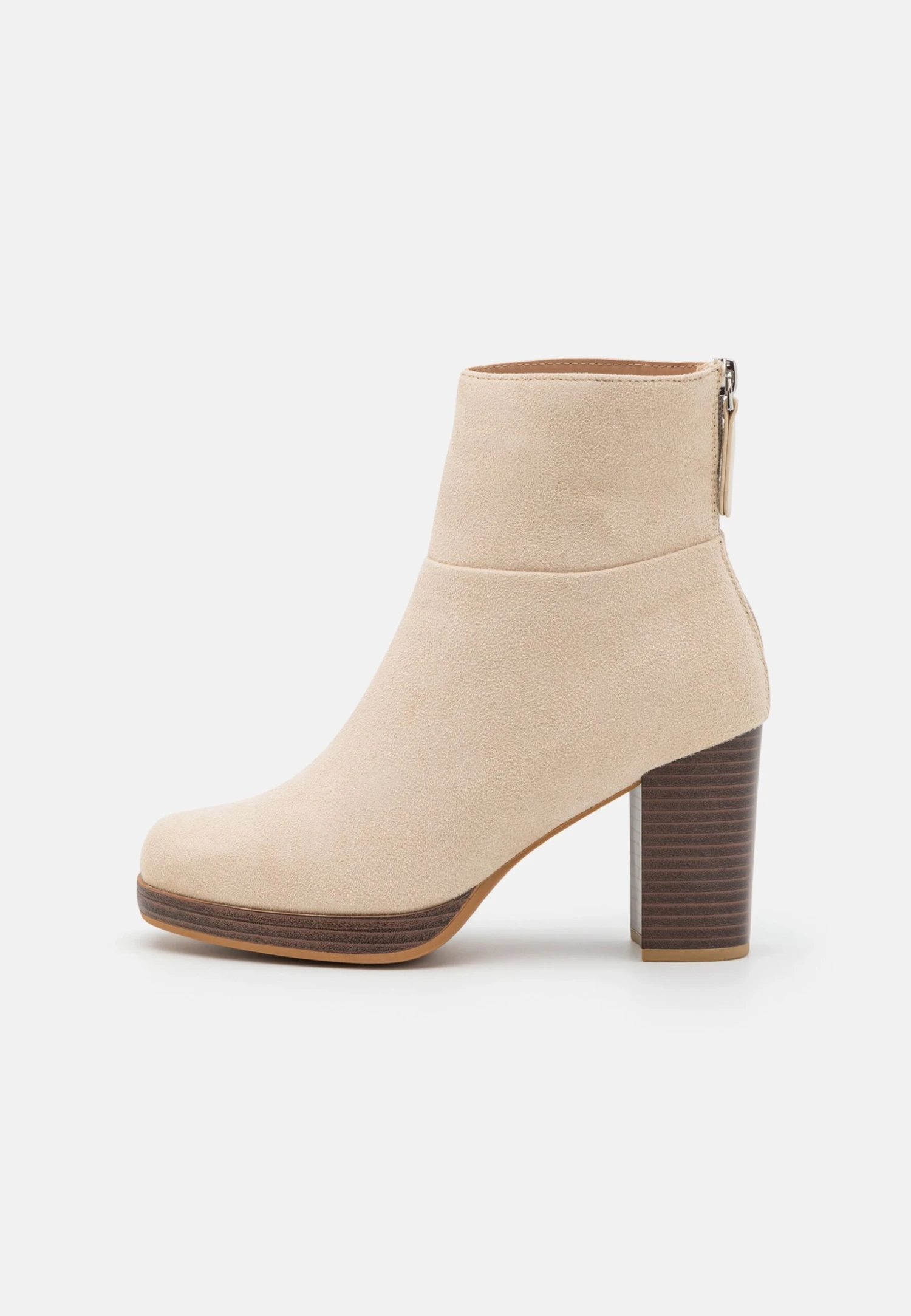 Wide Fit - Bottines À Plateau - Beige – Image 2