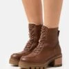 Anna Field Leather Winter Bootie - Bottes De Neige - Cognac